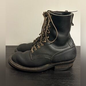 Whites Vintage Handmade Logger Packer Plain Toe Work Boots Men’s 10 D